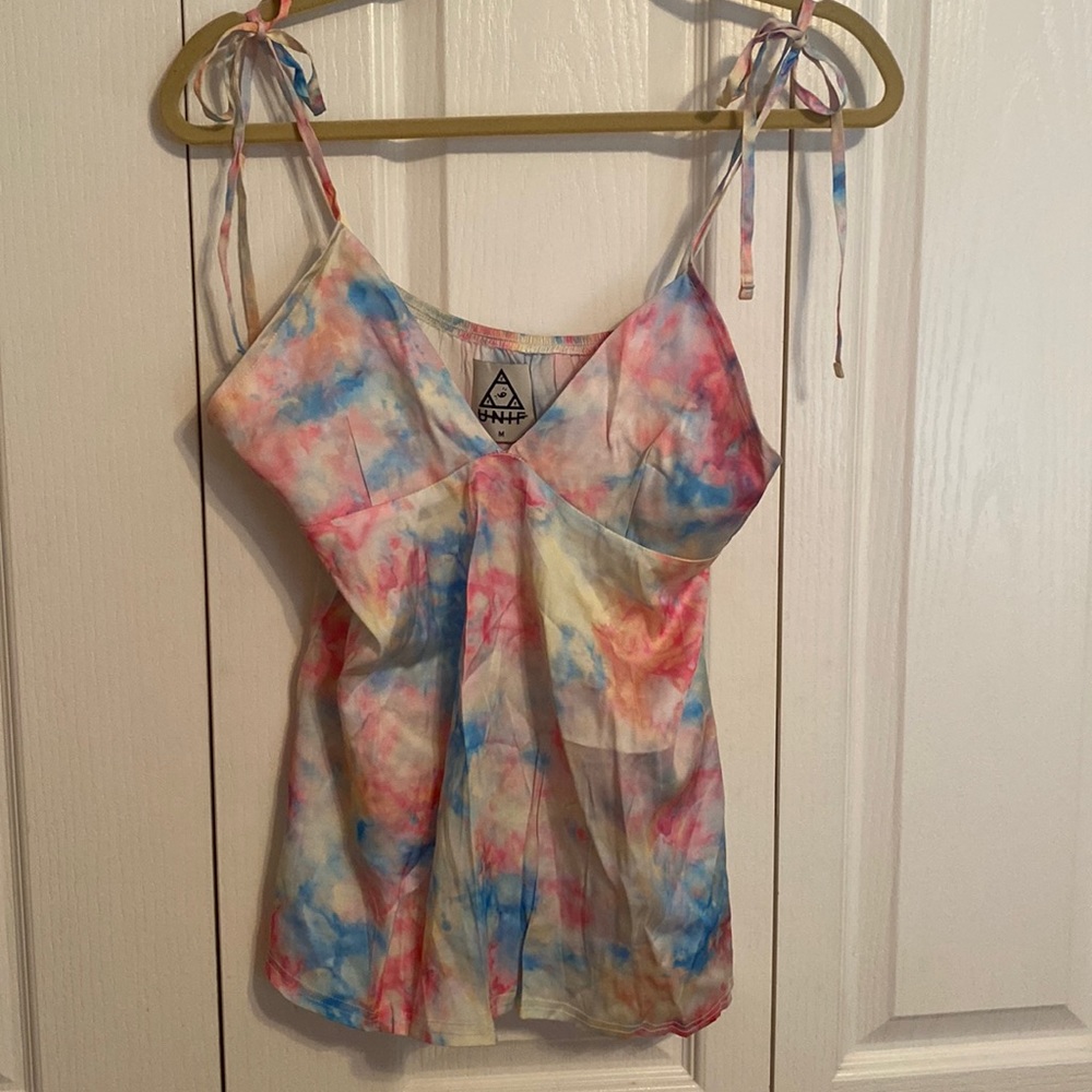UNIF tie dye silky cami pajama top